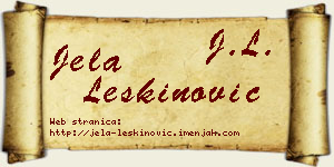 Jela Leškinović vizit kartica